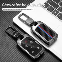 Carbon Fiber Car Key Cover Case Holder For GMC Yukon XL Sierra Terrain Acadia For Chevrolet Suburban Tahoe 2015-2020 Accessories