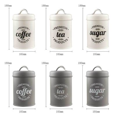 Vintage Wrought Iron Coffee Suger Tea Food Storage Container Sealed Cans Pots Cookie Sealing Jar S27 21 Dropshipping