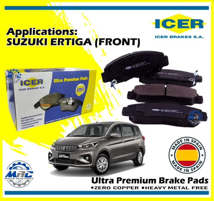 SUZUKI ERTIGA ICER 181881 Ultra Premium Front Disc Brake Pads Lazada PH