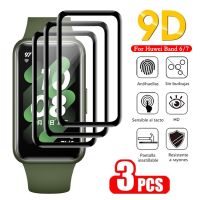 3PCS 9D Tempered Soft Glass Watch Film For Huawei Band 7 Screen Protector For Honor Band 6 5 4 3 Smart Wristband Protective Film Printing Stamping