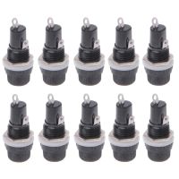 10 Pcs AC 250V 15A Electrical Panel Mounted 5x20mm Fuse Holder For Radio Auto Stereo L15 Fuses Accessories