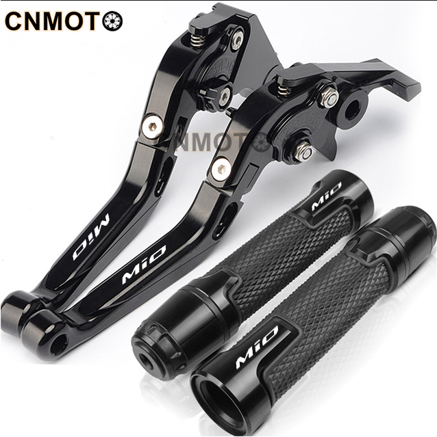 for-yamaha-mio-i-125-soul-150-mio-sporty-gravis-gear-modified-cnc-aluminum-alloy-6-stage-adjustable-foldable-brake-clutch-lever-handlebar-grips-glue-set-1