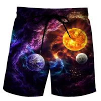 Men 3D Printed Starry-Sky Cool Ice Shorts Quick Dry Funny Drawstring Swim Trunks Colorful Beach Board Short Pockets Short Hombre