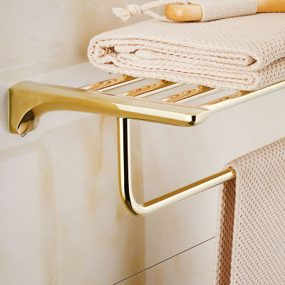 Bathroom Accessories Paper Holder,Corner Shelf,Towel Rack,Toilet Brush Holder,Towel Holder Brass Gold Bathroom Hardware set