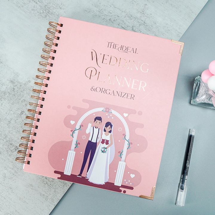 a4-wedding-planner-marble-gold-undated-bridal-planning-diary-organizer-schedule-book-planner-coil-book-wedding-plan