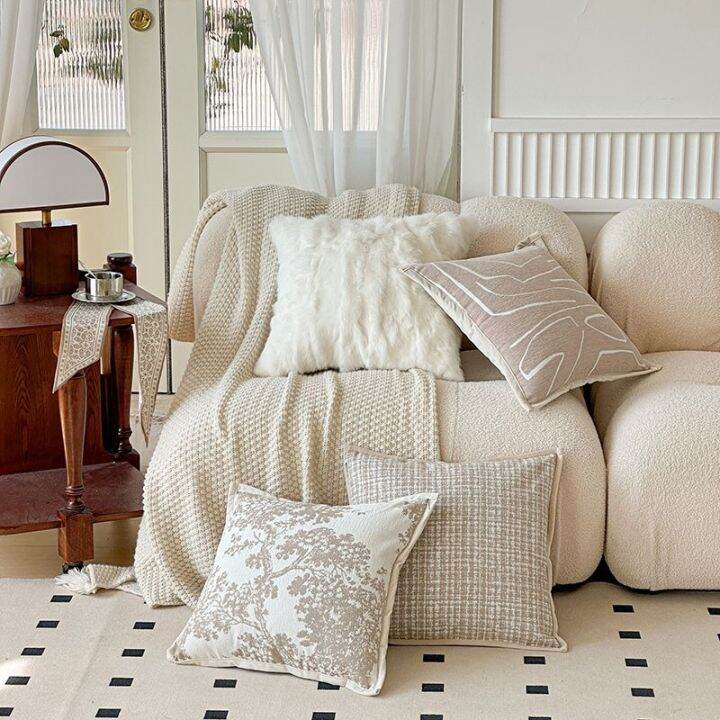 sales-light-luxury-cream-style-pillow-french-retro-small-fragrant-living-room-sofa-milk-tea-color-cushion-cover-without-core