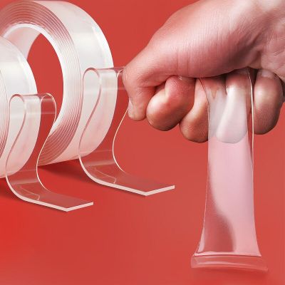 Transparent  Nano Tape Washable Reusable Double-Sided Tape Adhesive Nano-No Trace Paste Removable Glue Cleanable Household Adhesives Tape