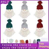 BNLO 6ชุดสีฮาโลวีนชุด Macrame โนมส์ซานตาคลอสลูกปัดไม้กับการเรียนการสอนแขวนตกแต่งต้นคริสต์มาสสำหรับผู้เริ่มต้นวัสดุของขวัญชุด Macrame ของตกแต่งที่แขวน