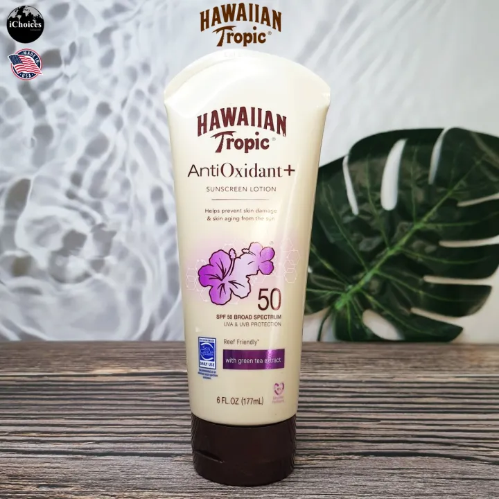 [Hawaiian Tropic] AntiOxidant+ Sunscreen Lotion with Green Tea Extract