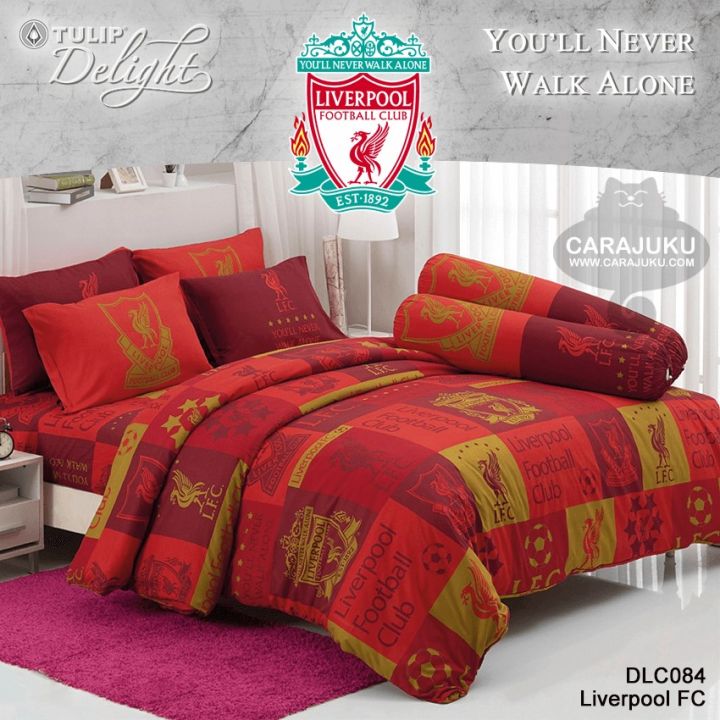 tulip-delight-ชุดผ้าปูที่นอน-ผ้านวม-3-5-ฟุต-ลิเวอร์พูล-liverpool-dlc084-สีแดง-ชุด-4-ชิ้น-ทิวลิป-ผ้าปู-ผ้าปูที่นอน-ผ้าปูเตียง-หงส์แดง-ลิเวอร์