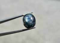 ไพลิน (Blue Sapphire) ออสเตรเลีย เผาเก่า น้ำหนัก 21.31 ct. ขนาด 12.8*8.8*15.2 mm. พลอยแท้ 100% เนื้อดี ราคาถูก