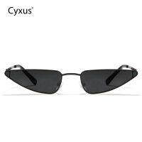 [ลดล้างสต๊อก] Cyxus แว่นกันแดดโพลาไรซ์  Shade Of Women Fashion Designer Glasses Metal Triangle Small Cat Eye Frame 1998