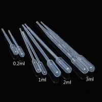 ；【‘； (100Pieces/Pack) Plastic Disposable Graduated Pasteur Pipette Dropper Polyethylene Makeup Tool Laboratory  0.1/0.2/0.5/1/2/3Ml