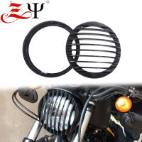 For Harley Sportster XL 883 Iron 1200 04-14 Custom XL1200C 1200 Motorcycle 5 34"; ABS Led Headlight Grill Cover