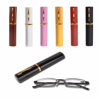 2020 New Men Women Metal Reading Glasses With Tube Case Fashion Colors Read Glasses 1.00 4.00 Diopter