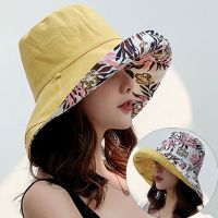 [Hat vendor]หมวกชาวประมงสองด้านสำหรับผู้หญิงฤดูHat vendorและเกาหลีอเนกประสงค์หน้ากากแดงเดินทางชายหาดหมวกกันแดดขอบใหญ่