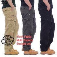 CODpz119nb Cargo pants men women S7/M-5XL multiple pockets cotton loose straight cut Scratch resistant Wear-resistant