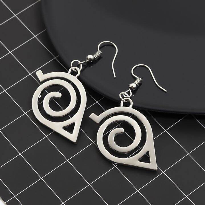 8-styles-leaf-earrings-konoha-village-symbal-logo-ninja-akatsuki-earrings-chain-fashion-simple-new-anime-jewelry-men-wholesale