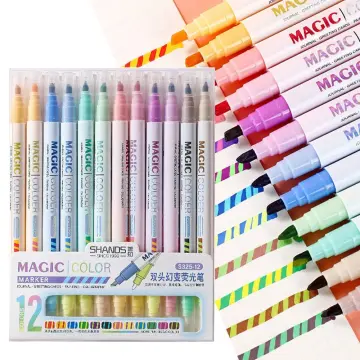 Cheap Can Change Color Office School Color Marker Pen Water Color Pen Magic  Highlighters Discolor Pen