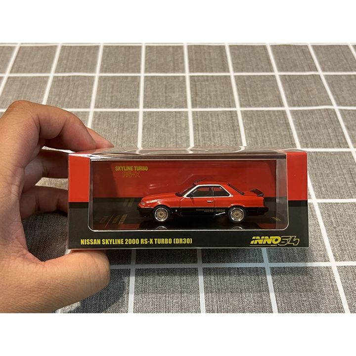inno-diecast-alloy-nissan-skyline-2000-turbo-rs-x-dr30-car-model-classic-red-white-adult-limited-collection-display-ornament