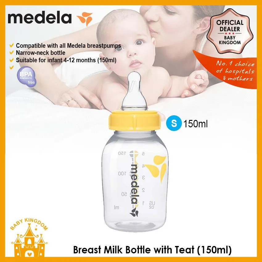 Medela Breast milk bottle with teat 150ml - S