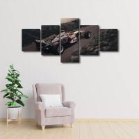 5 Panel F1 Racing Car House Sports Car Paitings 5 Pieces Pictures Canvas Wall No Framed Room Decor Paintings