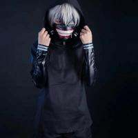 kaneki ken kaneziki ชุดคอสเพลย์วิกผม okyo Ghoul Combats Full Set of Suit Wig Zipper ACGN Acting