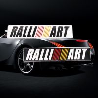 1 ชิ้นอลูมิเนียม RALLIART ด้านหลังสัญลักษณ์สติกเกอร์สำหรับมิตซูบิชิ