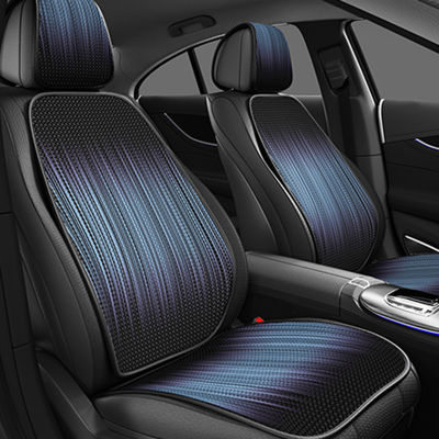 ที่มีสีสันปกที่นั่งรถสี่ฤดูกาลด้านหน้าด้านหลังผ้าผ้าเบาะระบายอากาศป้องกันจ้า Pad สำหรับอุปกรณ์ตกแต่งภายในรถยนต์