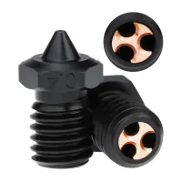 V6 Clone CHT Nozzles หัวฉีดชิ้นส่วนเครื่องพิมพ์3D เหล็กกล้าอุณหภูมิสูง0.4มม. ลำกล้องขนาด1.75มม.