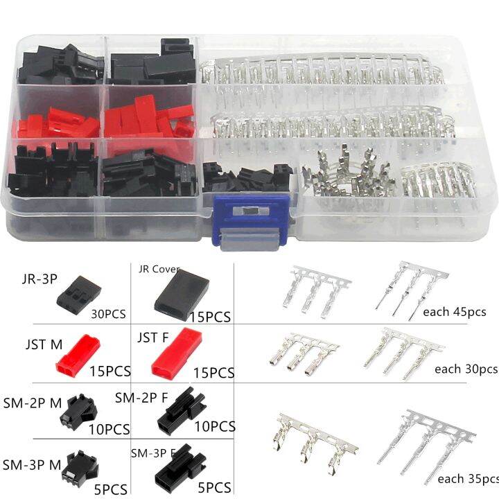 Servo Plug Male Female JST JR Connector Crimp Pin Wire Set For RC Car