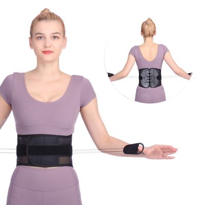 Elastic Adjustable Pulley System Breathable Mesh Belt Women Orthopedic Lumbar Posture Corrector Back Brace Waist Support Belt
