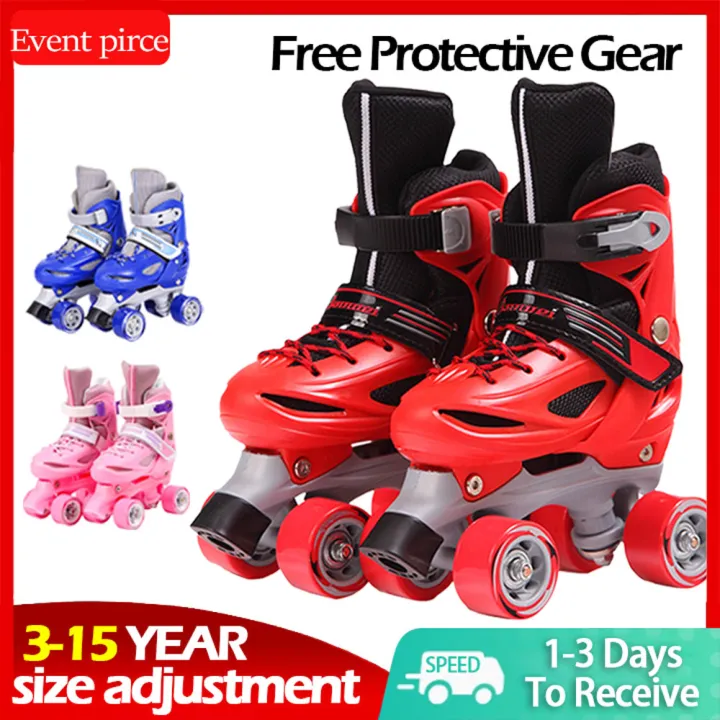 roller skates 4 wheel for kids 10 12 years old skate shoes girls pink