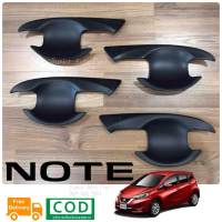 SALE เบ้ารองมือเปิด นิสสัน โน๊ต Nissan Note สีดำด้าน ครบ 4 ชิ้น