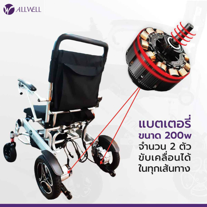 รถเข็นวีลแชร์ไฟฟ้า-allwell-รุ่น-w5521-พับเก็บได้-ควบคุมทิศทาง-360-ํ-ด้วย-joystick