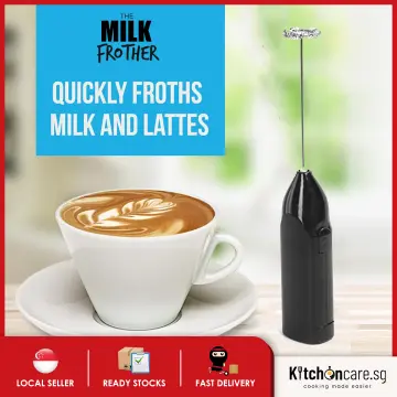 1pc Portable Handheld Electric Cream Mixer/ Egg Beater, Battery Powered,  Stainless Steel, Mini Whisk For Kitchen, Baking, Coffee, Eggs, Milk Tea,  Cappuccino, Latte, Matcha, Hot Chocolate (battery Not Included)