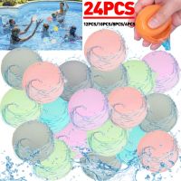 24/12/10Pack Water Balloons Reusable Splash Ball Latex-free Water Bomb Pool Toys Quick Fill Party Toys Water Balls Fight Games