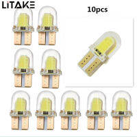 LITAKE 168 194 174 T10 12V COB โคมไฟซิลิโคนสีขาว10ชิ้น/เซ็ต