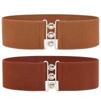 【CC】№☏✒  66x7.5 cm Fashion Wide Elastic Metal Buckle Cinch Waistband Ladies Waist Band Stretch Cummerbands