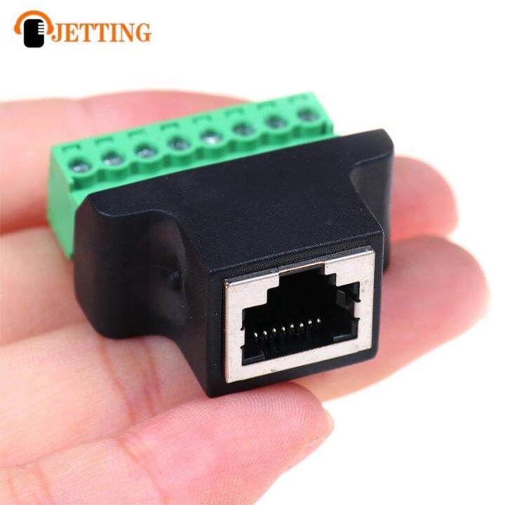 1pc RJ45 Female to Screw Terminal 8 Pin Connector Cable