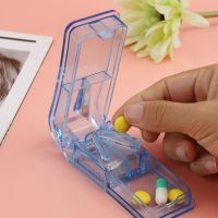 【YF】 Portable Pill Splitters Cutter Medicine Vitamin Split Drugs Tablet Cutting Box Cases Container Storage Organizer