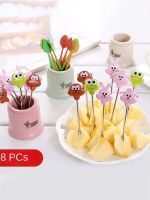 Creative Cartoon Fruit Fork Set Ceramic Stainless Steel Small Fork Sweet Mouth Fork Cute Portable Fruit Toothpick Cake Fork