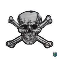 Skull &amp; Crossbones Large Biker Back Patch