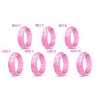 5.7mm Popular for Women Silicone Cool Rings Silicone Wedding Ring Environmental Pink Outdoor Sports RingX2