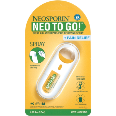 USA แท้ 100%พร้อมส่ง NEOSPORIN® + Pain Relief Neo To Go First Aid Antiseptic/Pain Relieving Spray สเปรย์ฉีด