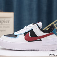 [Free shipping]แท้จริง Nike WMNS Air Force 1 Shadow สุภาพสตรีลำลองรองเท้ากีฬา ลื่นยาง outsole RB