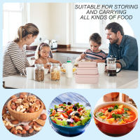 3pcs Lunch Box Set Silicone Bento Boxes Leak-Proof Food Storage Containers with Lid Portable Food Prep Container Lunch Box Leak-Proof Food Storage Container cnj