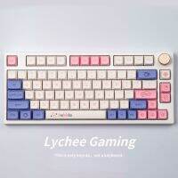 คีย์บอร์ดกำหนดเอง Gratis Ongkir ลิ้นจี่ Keycaps ฟองสีม่วงน่ารัก61/66/68/84/98/96/100/104/71/108 Xda ความสูงสี Pbt คีย์127สีชมพู