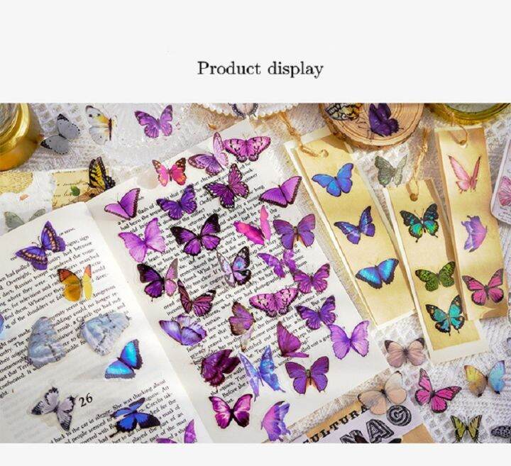 stickers-handbook-stickers-colorful-sticker-pet-sticker-notebook-sticker-butterfly-sticker-album-sticker