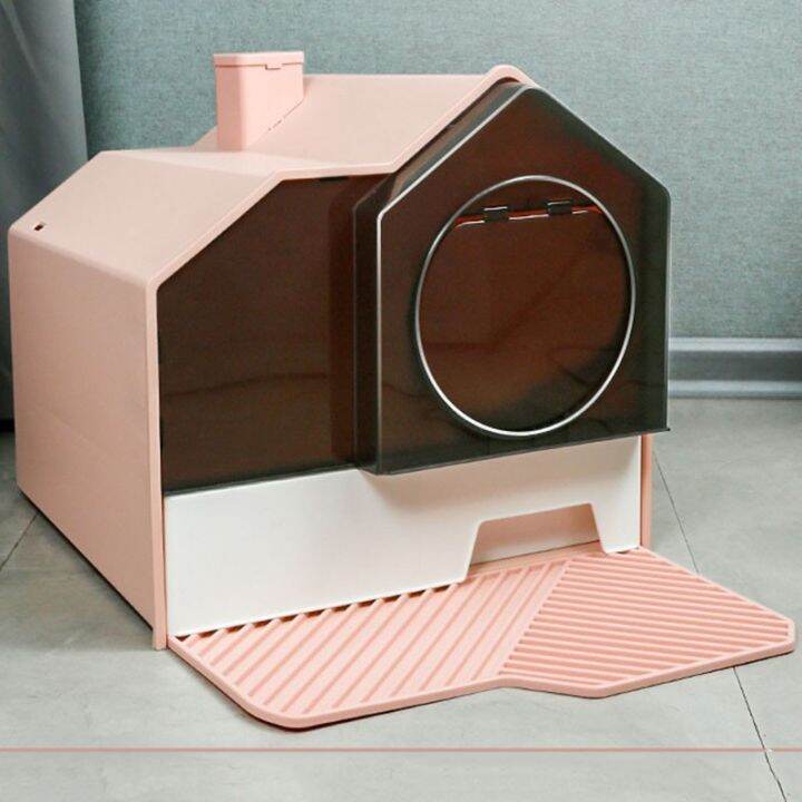 Self Cleaning Litter Box Toilet Training Kit Modern Enclosed Discreet